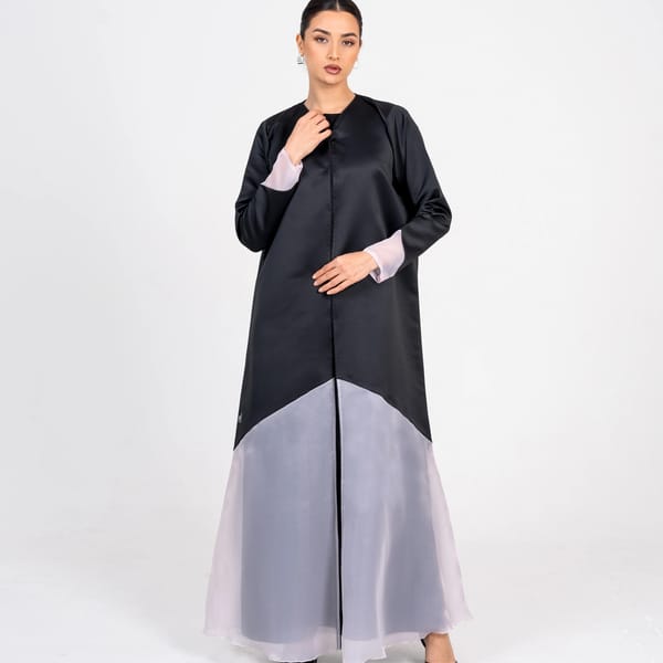 Abaya With Organza Design