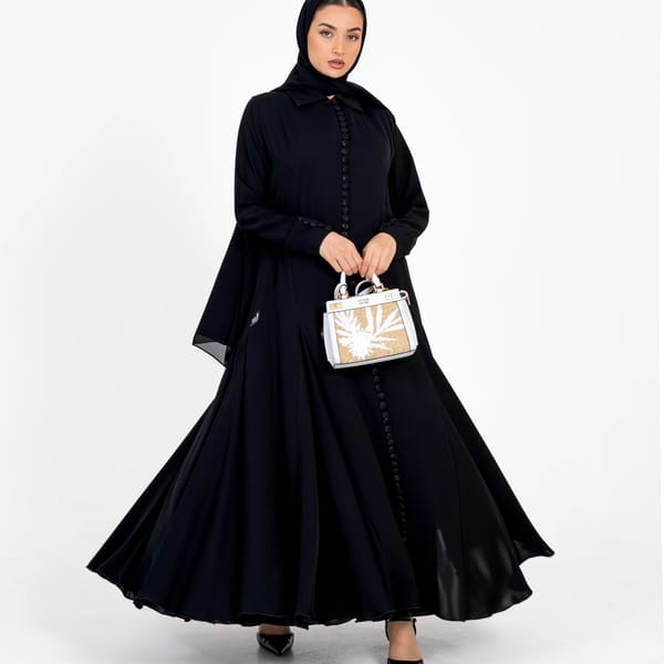 French Abaya With Button Style