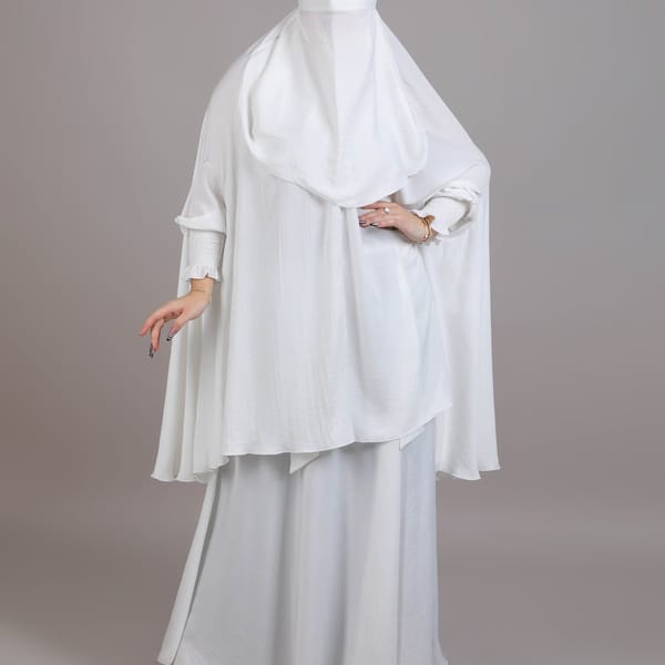 White Harir Maqsood Abaya