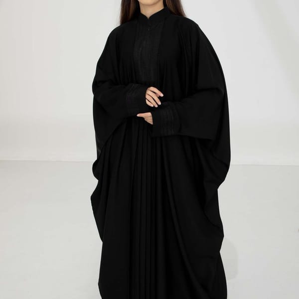 Elegant Black Nida Bisht with Lace Detailing