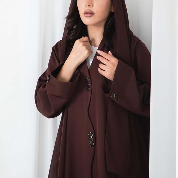 Chic Brown Elegance Abaya