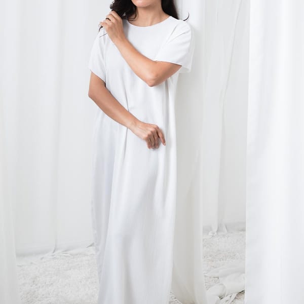 Off-White CEY Fabric Inner Slip Dress for Abaya