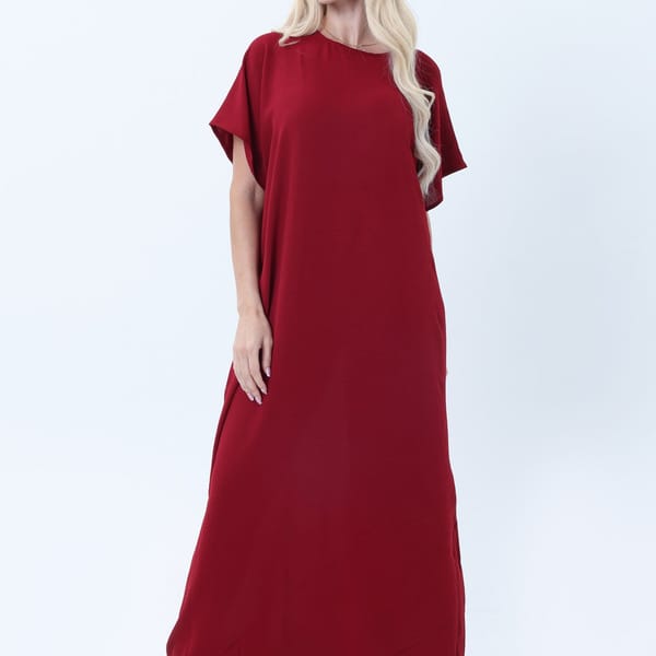 Maroon CEY Fabric Inner Slip Dress for Abaya - Soft Underdress