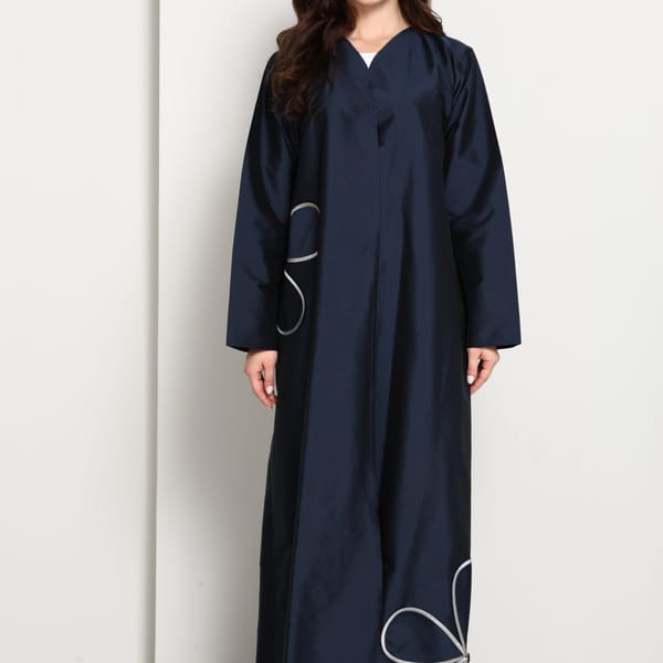 The Midnight Bloom Taffeta Abaya