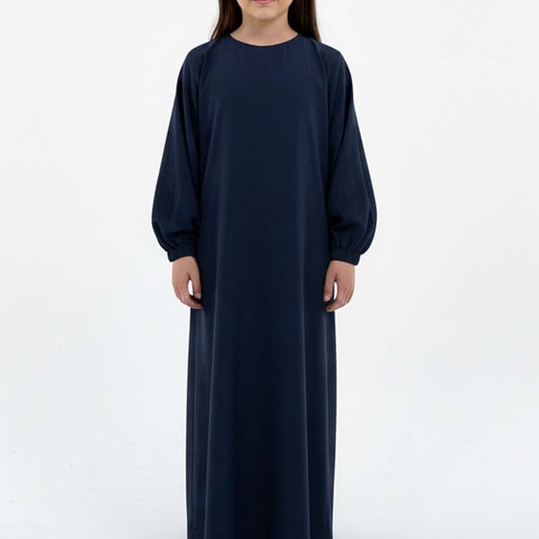 Kids Harir Maqsood Prayer Abaya I Midnight Navy