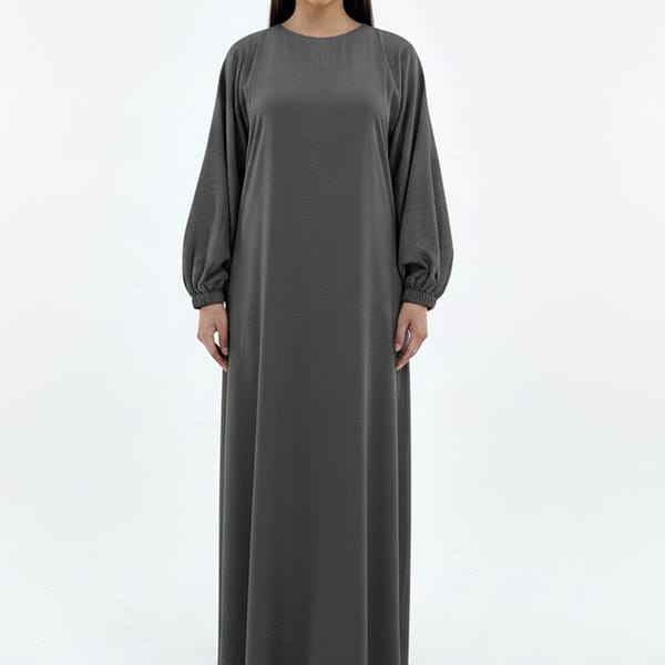 Lightweight Grey Harir Maqsood Prayer Abaya