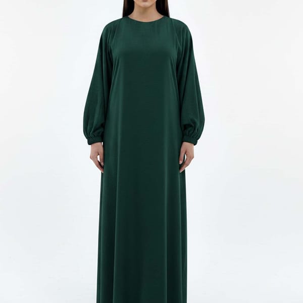 Lightweight Green Harir Maqsood Prayer Abaya