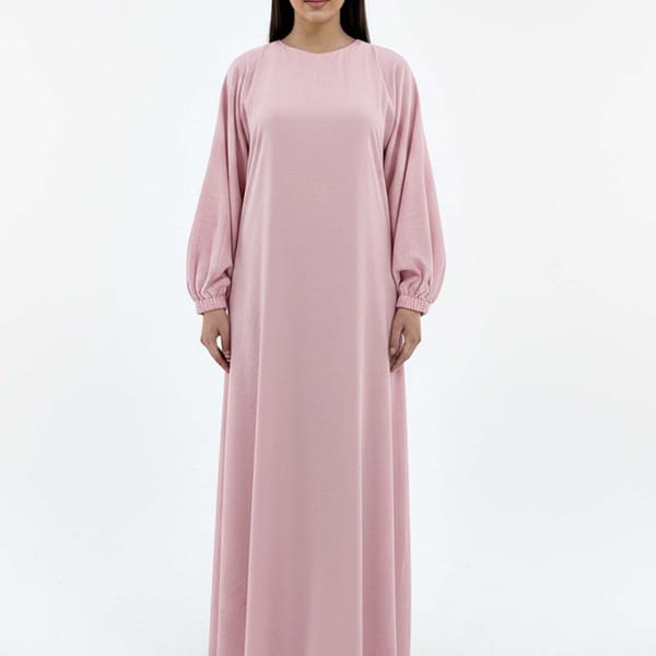 Lightweight Pink Harir Maqsood Prayer Abaya