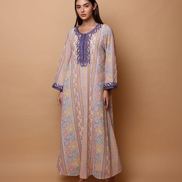 Ikkxa Ayla Embroidered Flared Sleeves Jalabiya
