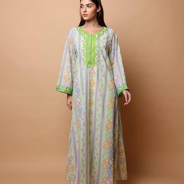 Ikkxa Ayla Embroidered Flared Sleeves Jalabiya