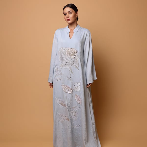 Ikkxa Afnan Embroidered Flared Sleeves Jalabiya