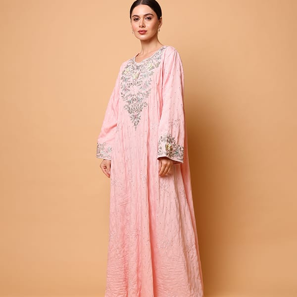 Ikkxa Lulwa Embroidered Long Sleeves Jalabiya