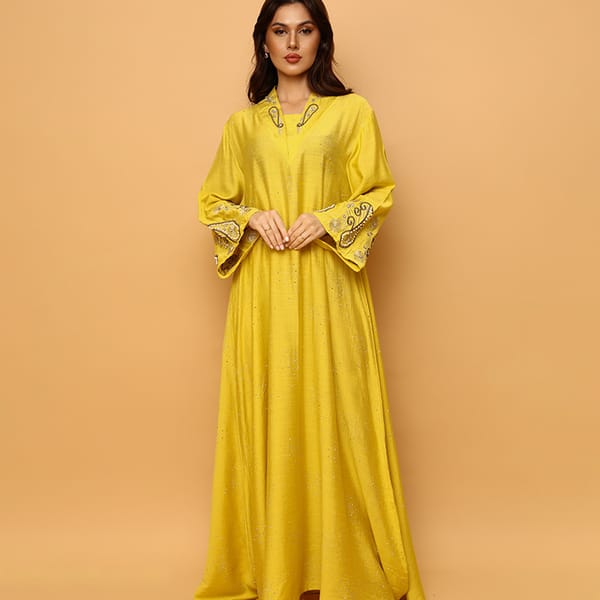 Ikkxa Zaytouna Embroidered Flared Sleeves Jalabiya