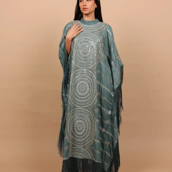 Ikkxa Shimmering Diamond Pattern Jalabiya