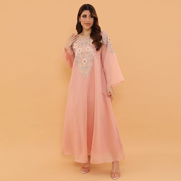 Powder Blue Regal Embroidered Jalabiya