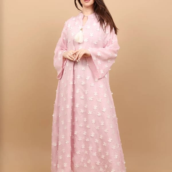 Ikkxa Lujain Embroidered Long Sleeves Jalabiya