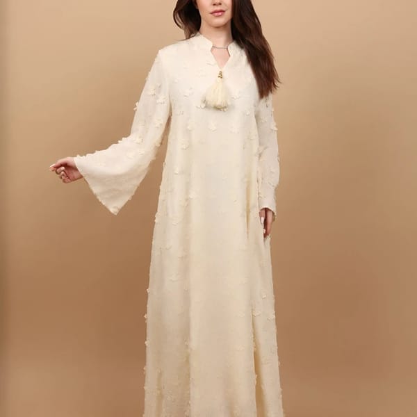 Ikkxa Lujain Embroidered Long Sleeves Jalabiya