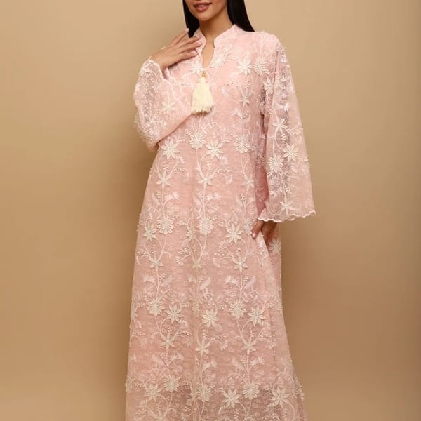 Ikkxa Thara Embroidered Flared Sleeves Jalabiya