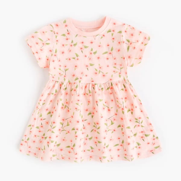 Fruit Print Cotton Summer Dress for Baby and Little Girls