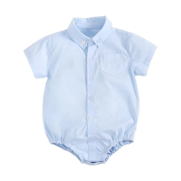 Cotton Short Sleeve Baby Boys Bodysuit for Summer Casual Wear