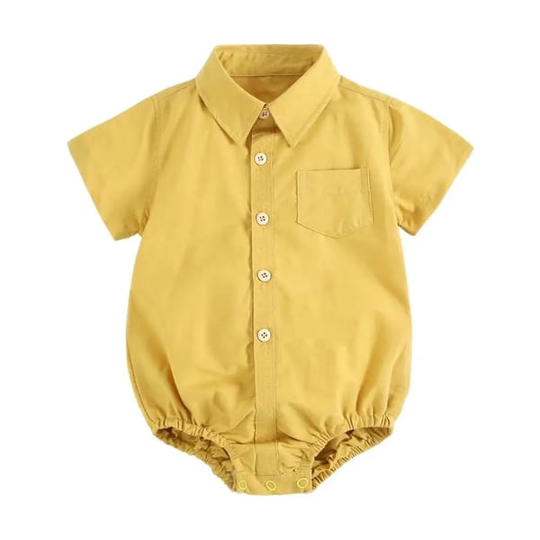 Cotton Short Sleeve Baby Boys Bodysuit for Summer Casual Wear