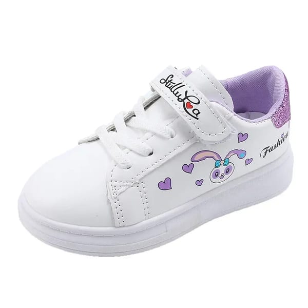 Girls Animal Print Canvas Sneakers with Soft EVA Sole