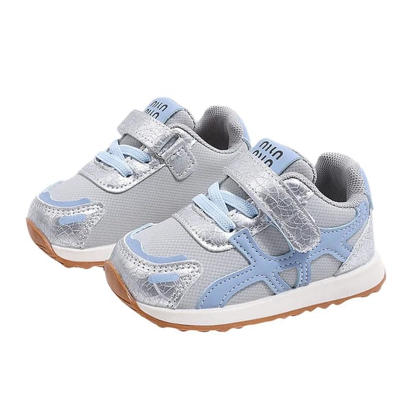 Kids Lightweight Non-Slip Sneakers with Soft Sole and Hook Loop