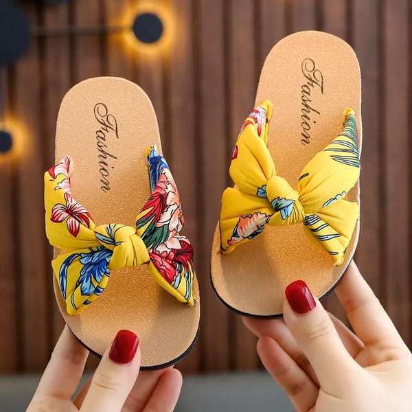 Girls Bohemian Summer Slippers Soft Sole Non Slip Sandals