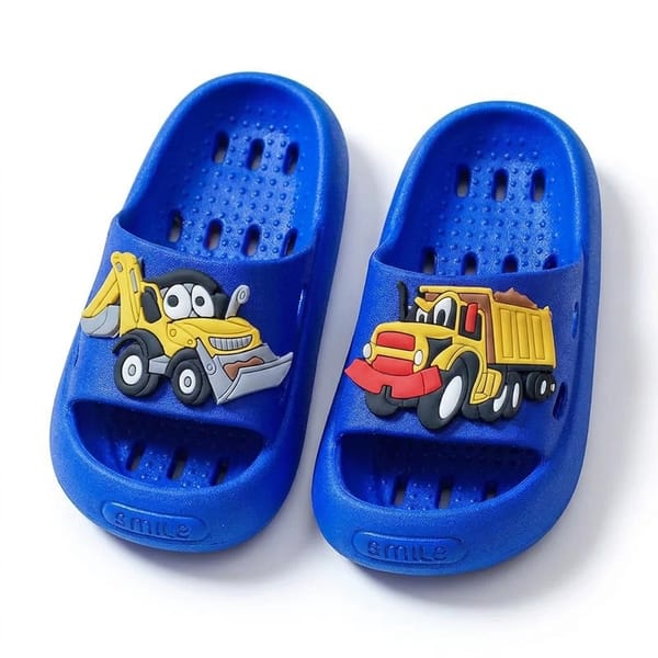 Kids Hollow Out Bath Slippers Breathable Anti Slip Indoor Shoes
