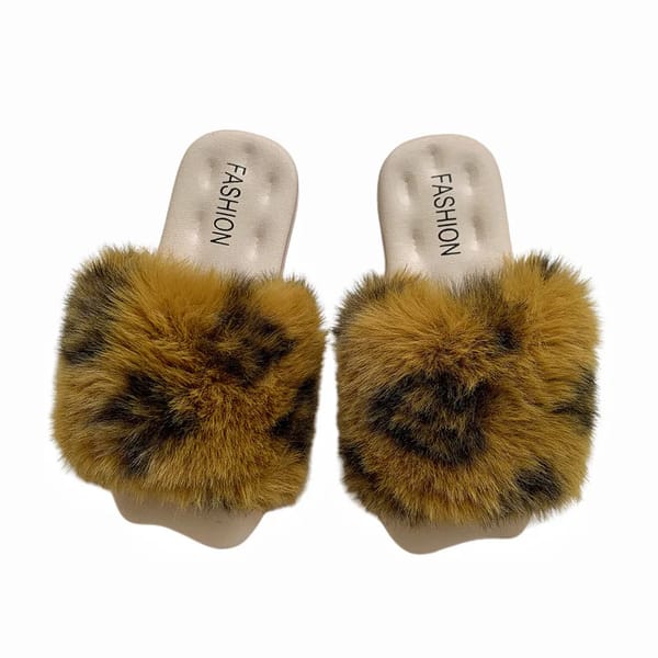 Girls Fleece Slippers Clover Printed Slip On Home Outdoor Shoes