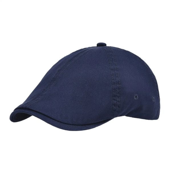 Men's Classic Cotton Newsboy Cap Twill Flat Golf Hat
