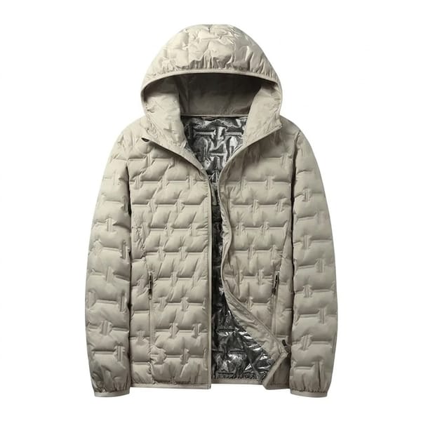 Men's Graphene Self Heating Down Jacket Hooded Warm Windproof Puffer