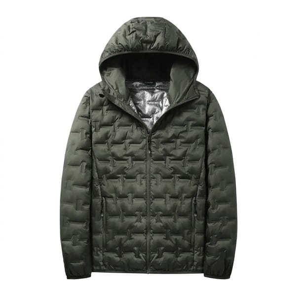 Men's Graphene Self Heating Down Jacket Hooded Warm Windproof Puffer