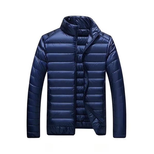 Men's Lightweight White Duck Down Puffer Jacket Waterproof Outdoor Coat