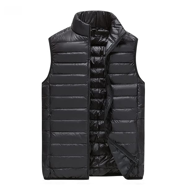 Men's Sleeveless Puffer Vest White Duck Down Warm Waistcoat