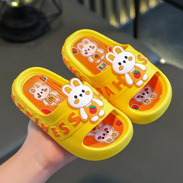 Cartoon Open-Toe Slippers for Boys and Girls Indoor Outdoor Wear