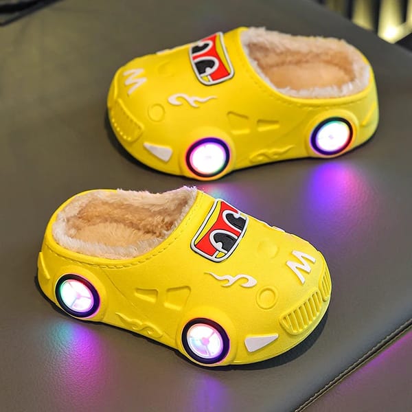 Car Shaped Kids Winter Slippers with Warm Soft Lining