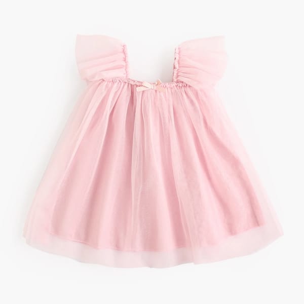 Solid Sleeveless Party Dress for Little Girls Summer Birthday Wear